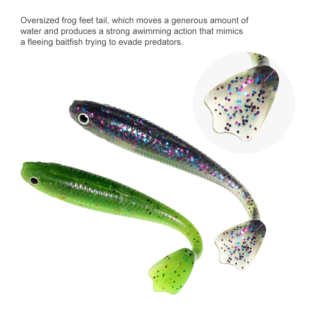 New Fishing Lures 70mm 95mm Soft Lure Artificial Wobblers Carp Silicone Bait for Pike Bass Trolling Sea Swimbait Predator Tackle