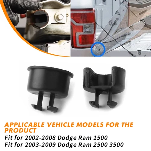 Imagen 2 del producto Juego de buje pivotante para portón trasero, piezas de coche duraderas de ABS para Dodge Ram 2002/03-09, 2008, 1500, 2500, 55276077AB, 55276076AD, 2 piezas