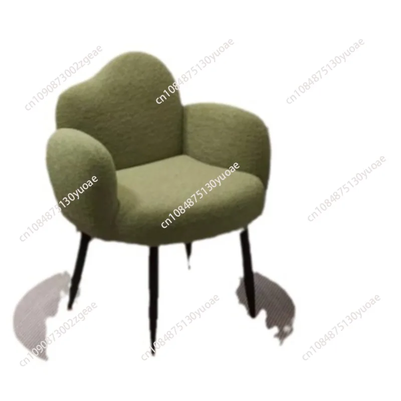 

Кремовое кресло для макияжа с ветром для девочек, спальня, Интернет-туалет для знаменитостей, легкий роскошный простой маникюрный стул, комод, табурет