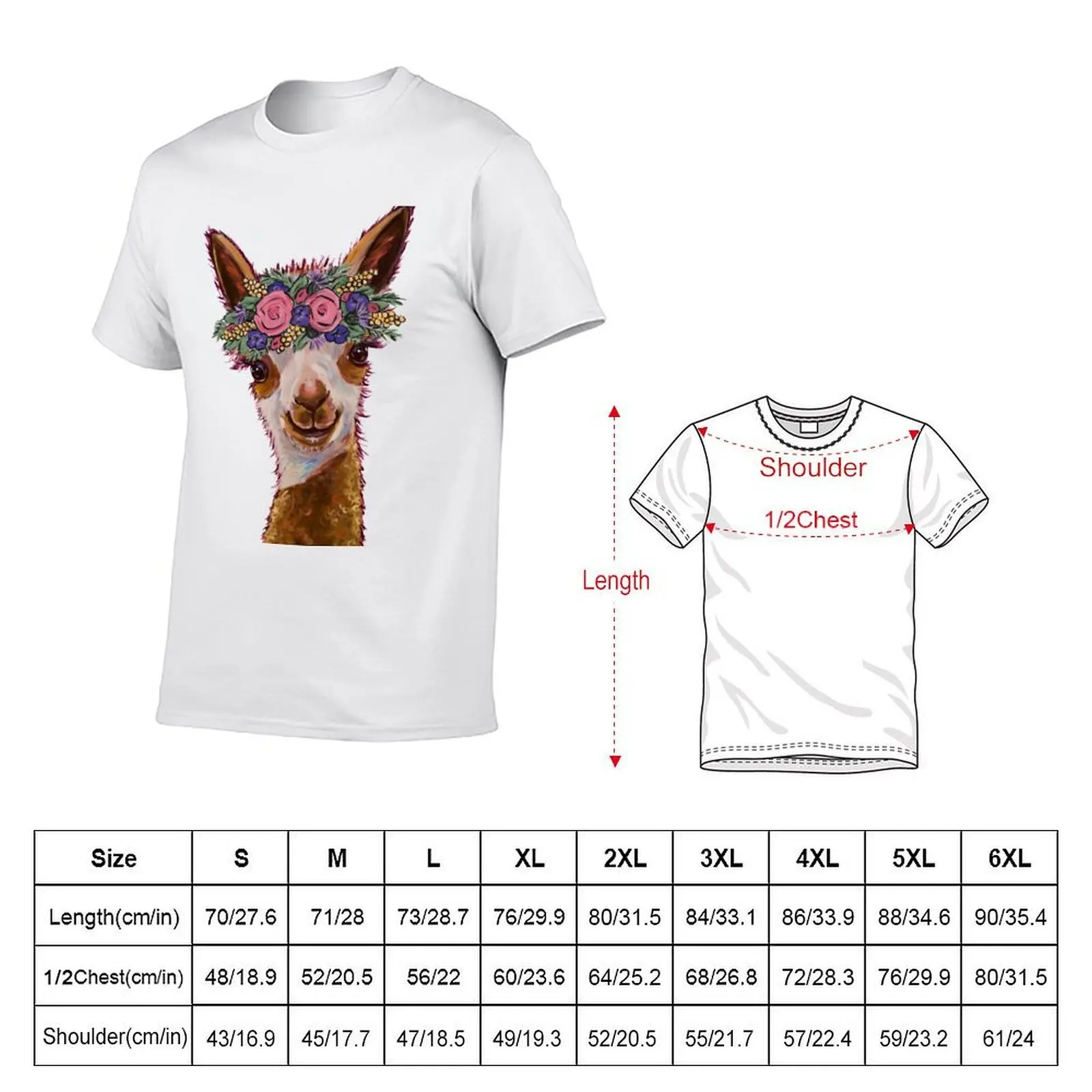 Alpaca Art, Baby Alpaca Miss Rosie T-Shirt funny t shirts cotton t shirt man casual t shirt personalised T-shirt