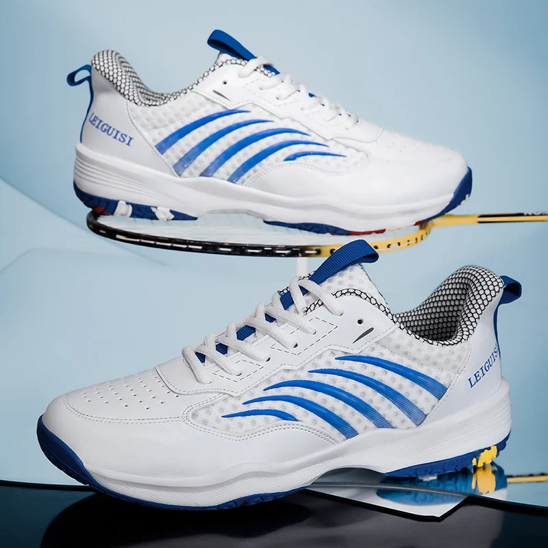 

Новые легкие дышащие нескользящие туфли для бадминтона, теннисная обувь, мужская обувь для настольного тенниса, профессиональная тренировочная спортивная обувь