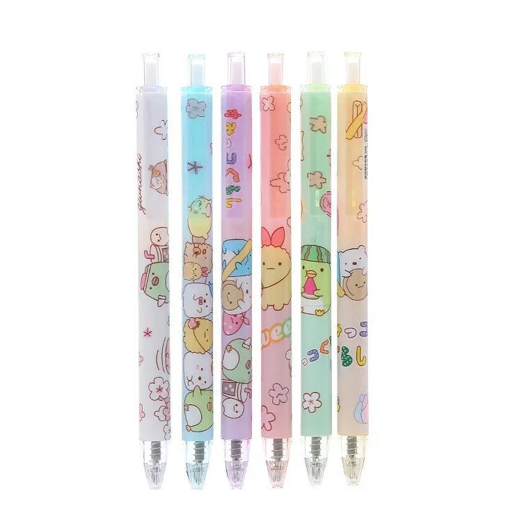 

50pcs Students Press Gel Pen Creative Japanese And Korean Ins Wind High Value Press Pen Cute Stationery Office Signature Pen