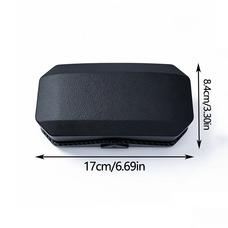Universal Carbon Fiber Press Car Sunglasses Holder, Sun Visor Anti-Scratch Eyeglasses Storage Box, Car Interior Upgrade Part