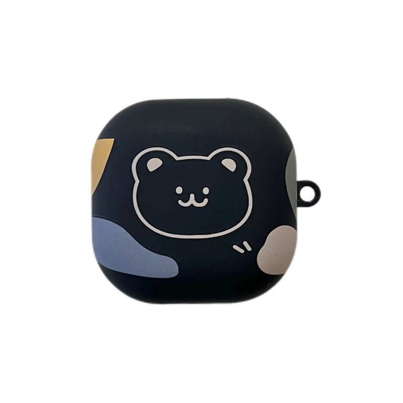 Earphone Case for Samsung Galaxy Buds 2/Buds pro/Buds live/Buds 2 pro/Buds fe,Soft IMD Cute Cartoon Bear headset Cover with Hook