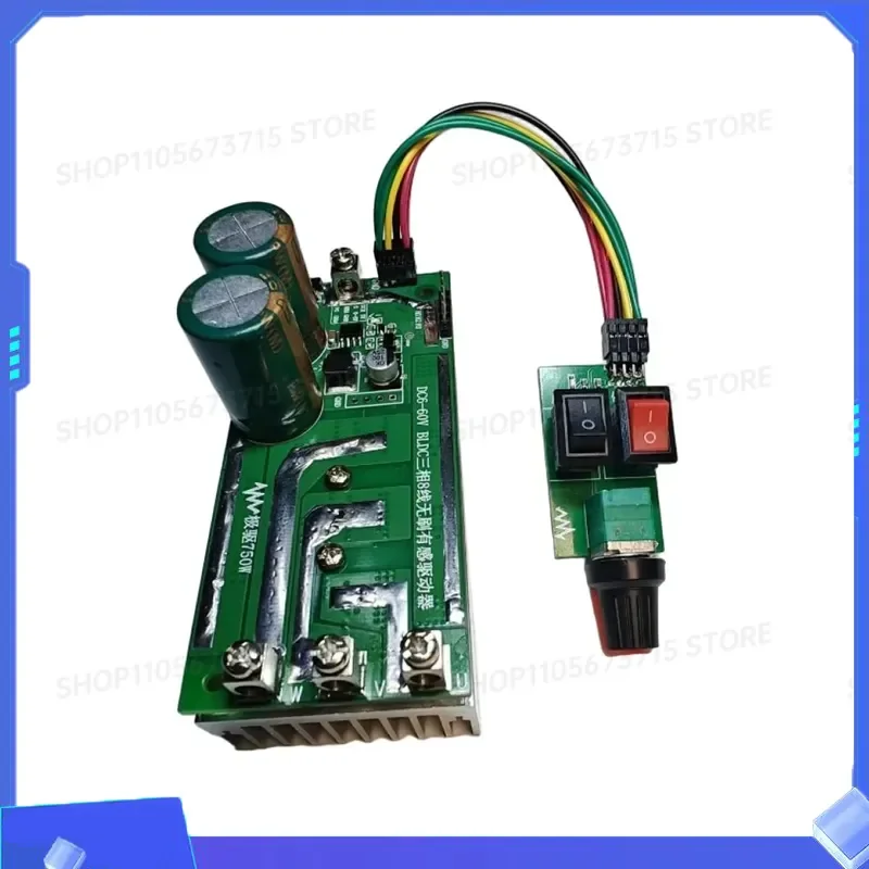 for FORDC 6-60V BLDC Motor Controller Forward Reverse Driver Module with Hall Sensor 750W High Power Brushless Speed