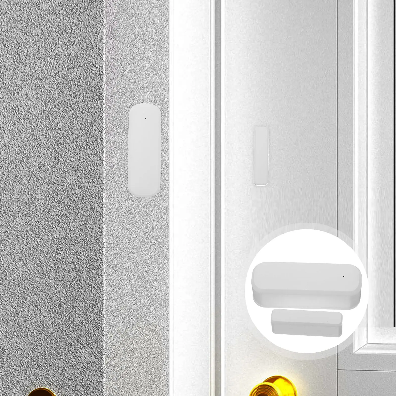 

1Set Door Sensor Magnetic Window Alarm Durable Plastic Sensor Loud Sound Light Alarm for Home Shop Office Family Safety