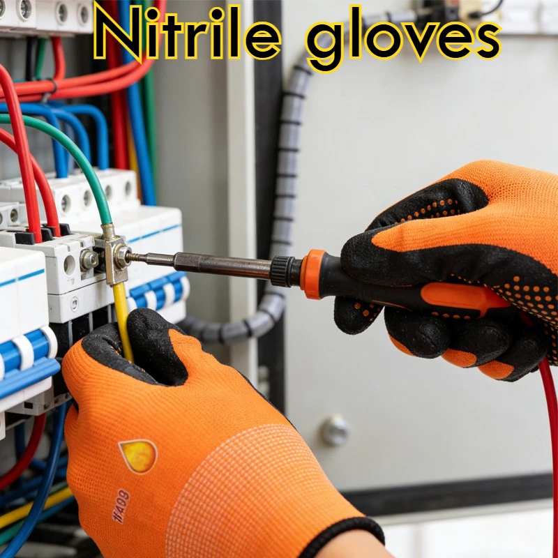 

Heavy-Duty Nitrile Gardening Gloves–Anti-Slip Puncture Cut Resistant Thickened Protective Work Gloves Planting Flower Arranging