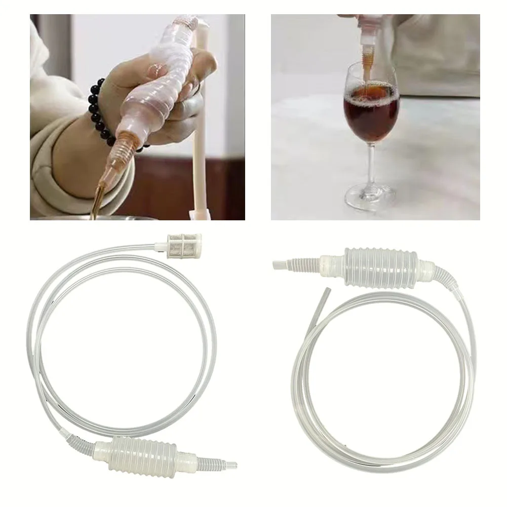 

1.9M Brew Siphon Hose Wine Red Wine Make Tool Alcohol Distiller Filter Tube Kitchen Handmade Siphon Brewing Tool Wine-Making Kit