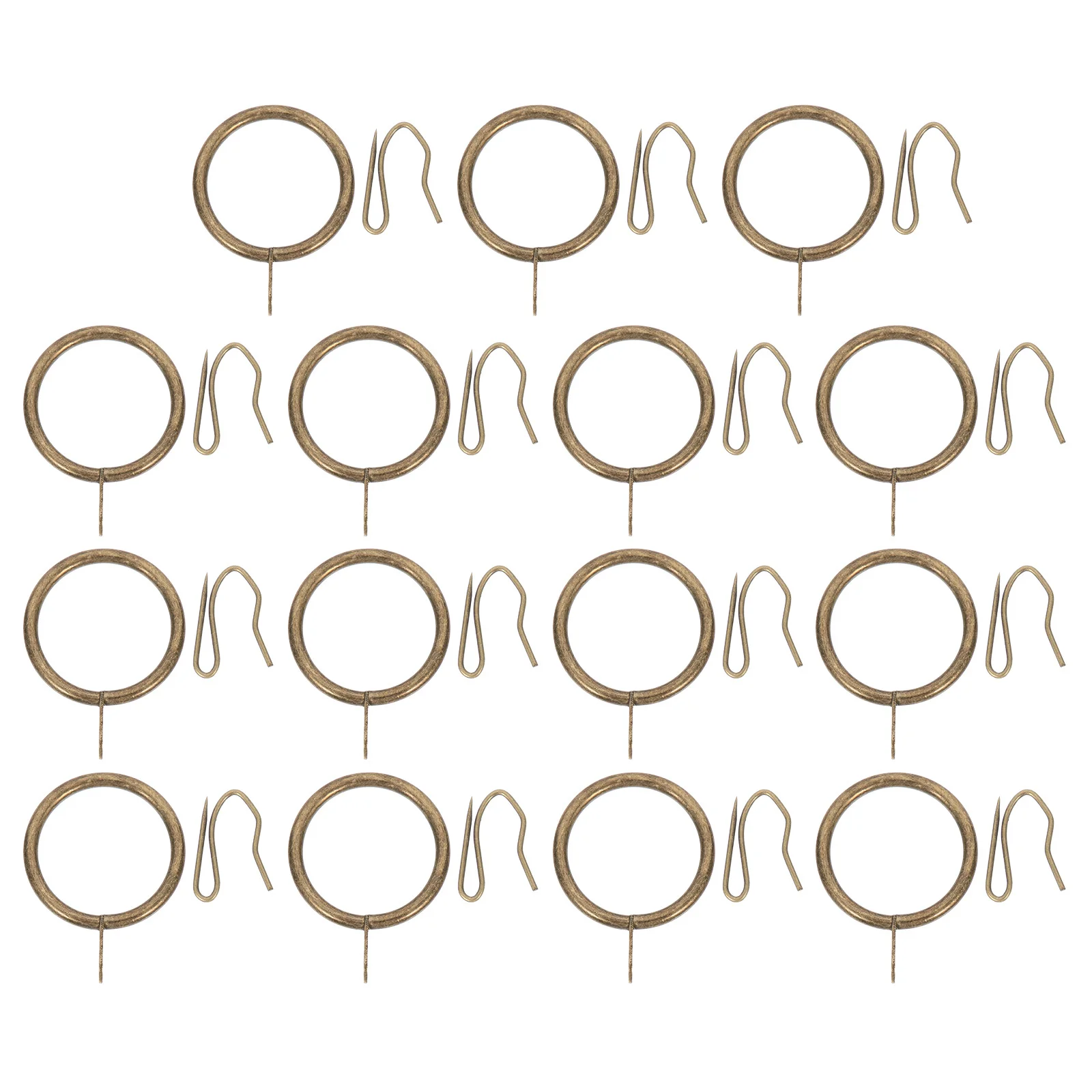 

40Sets Premium Iron Curtain Rings Smooth Sliding Hanging Circles for Bathroom Bedroom Drapery Hardware Accessories