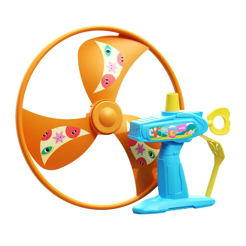 Children Pull-Line Flying Saucer Launcher No Needed Battery Kids Outdoor Sports Fun Educational Game Toys Gifts For Boy Girls