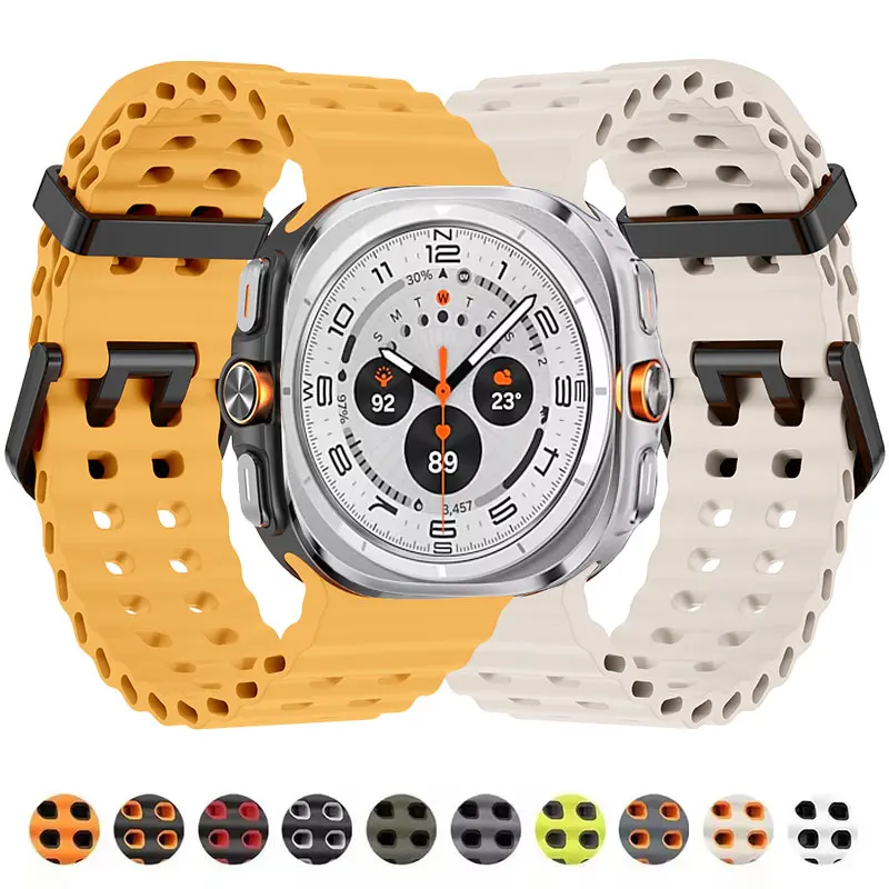 

NEW Ocean Silicone Strap For Samsung Watch 8 Ultra Band 47mm No Gaps Sport Bracelet For Galaxy 7 Ultra Watchband Accessories
