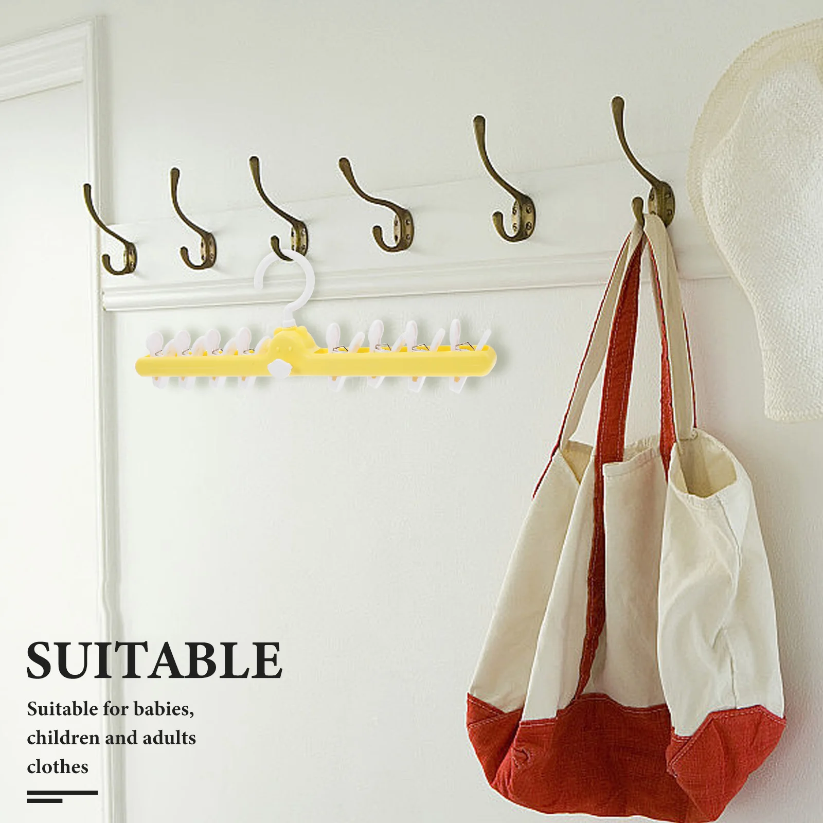 

Bear Socks Clip Organizer Nonslip Multipurpose Closet Hangers for Bras Towels Belts Leggings Space Saving Clips