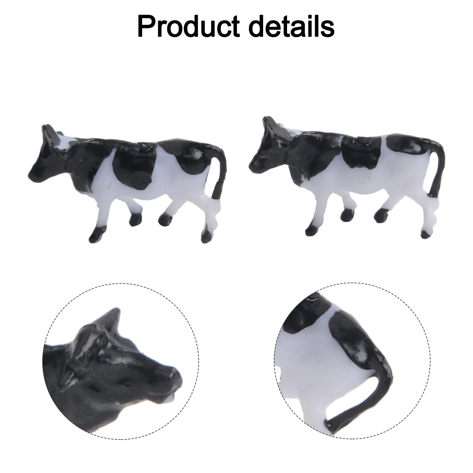 10 Pcs 1:75 Scale Diorama Model Cows Horse Animal Toy Set For DIY Model Making Plastic Toys For Prairie Scene Layout Kits