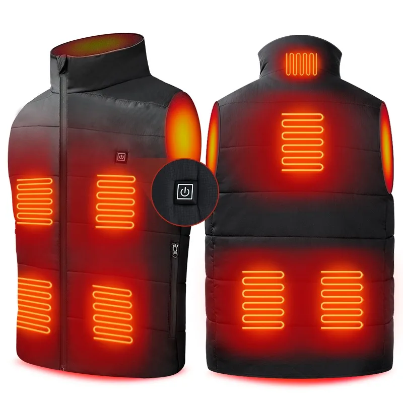 Custom Design Electric Usb Rechargeable Battery Powered Heated Winter Jacket 11 Zones Vest