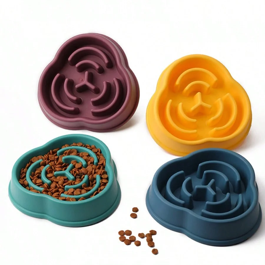 

1pc Dog Slow Food Bowl Plastic Anti-Choking Slow Eating Cloud Shape Large Dogs Prevent Vomiting And Protect Intestines