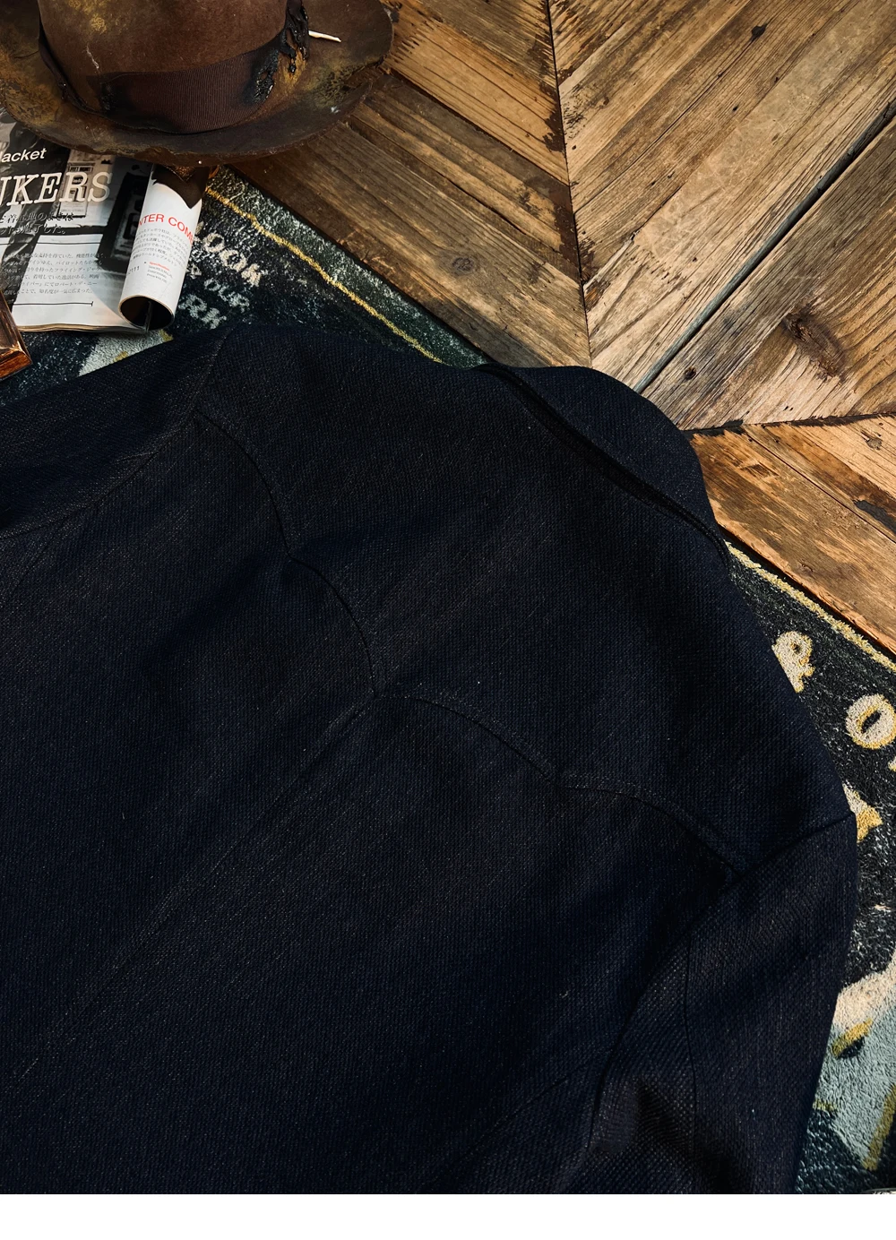 Jas Kasual Pria Tailor Brando American Vintage Heavyweight Sashiko Era 1920-an