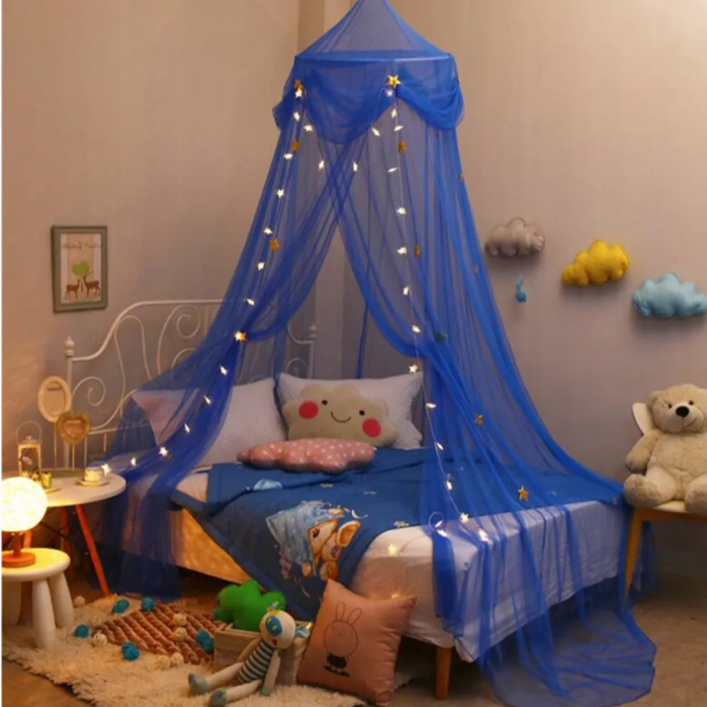 INS Mosquito Net For Double Bed Canopy Insect Reject Net Circular Canopy Bed Curtains Mosquito Repellent Tent House