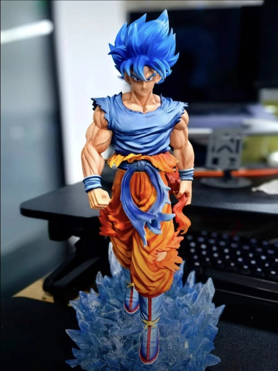 JT Statue Dragon Ball Z Son Goku Figure Goku Blue Jt Led Base Super Saiyan Action Figures Collection Model Luminous Toy Gift - view 2