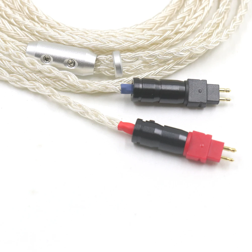 16 Core OCC Silver plated Upgrade Cable Balanced 2.5mm 4.4 6.5 XLR Earphone Cable For Sennheiser HD580 HD600 HD650 HD25