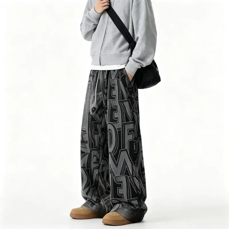 Artistic Creation Style Corduroy Casual Pants Plus Size Winter Warm Trousers Wide Leg