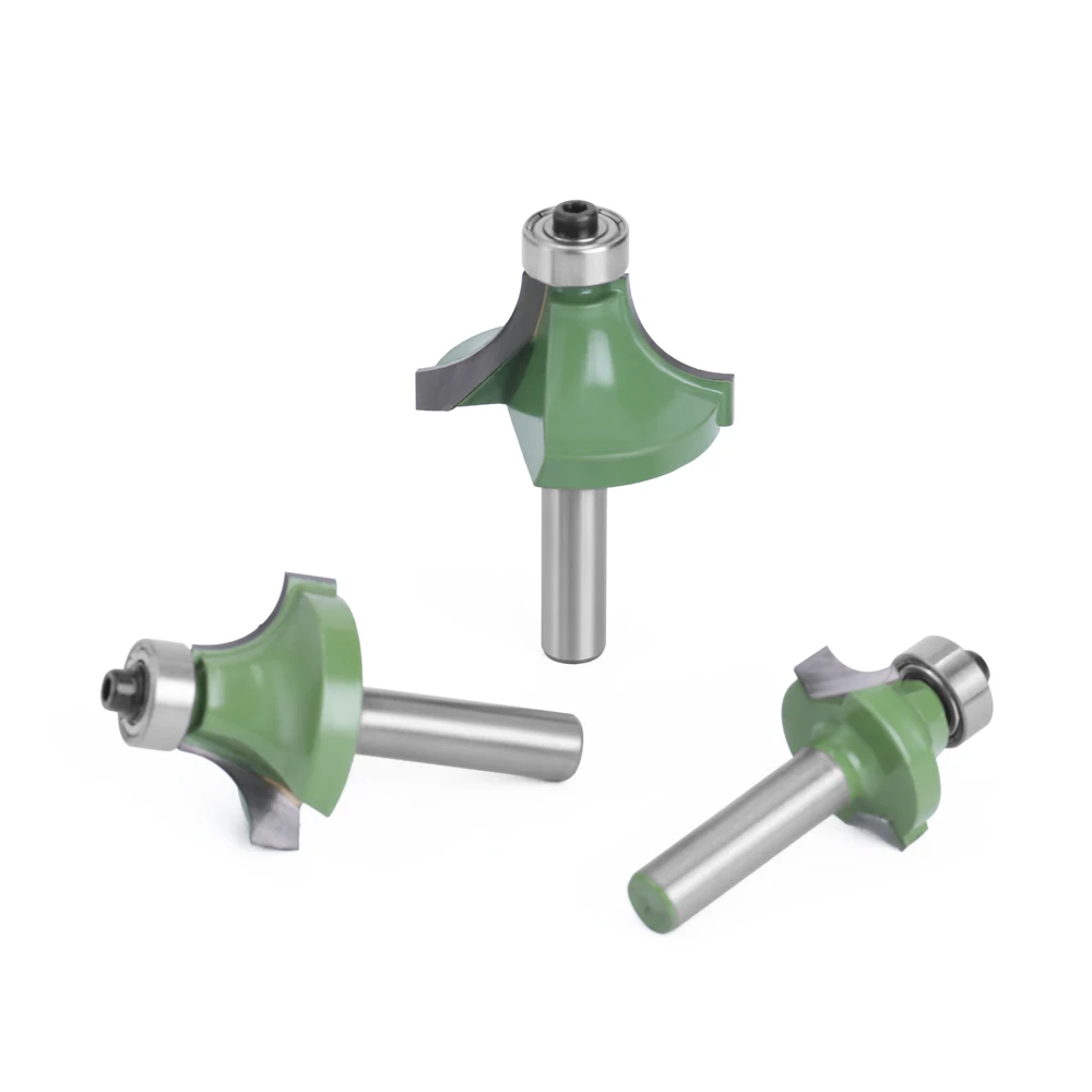 LAVIE 8 mm Schaftfräser-Set mit rundem Schaft, Hartmetall-Eckenradius, Holzbearbeitungs-Kantenfräser, 19,05 bis 38,1 Durchmesser – Detail 4