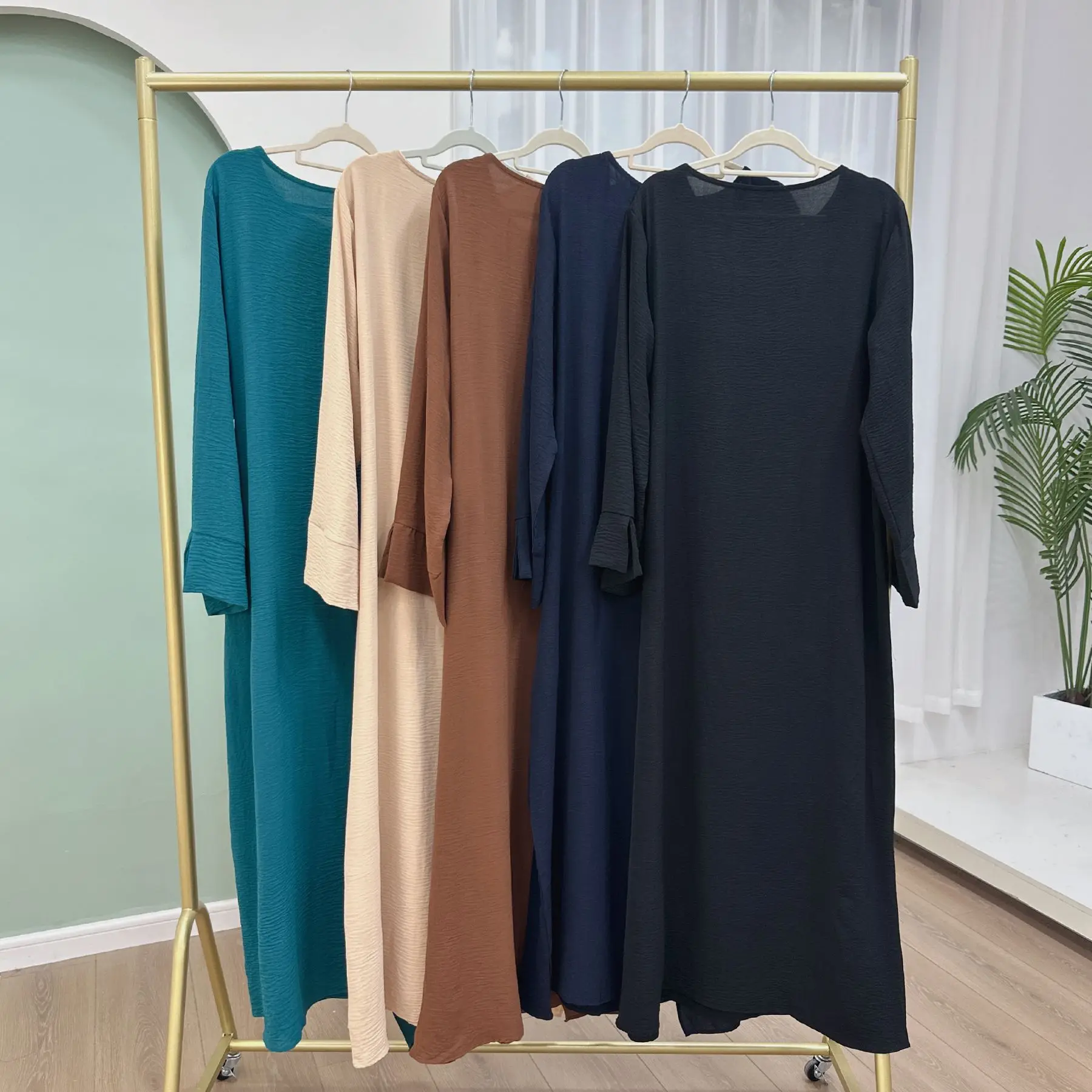 Abayas 여성용 두바이 원피스 레이스업, 라마단 모로코 무슬림 아바야스 카프탄 이슬람 베스티도스 이드 아랍 롱 로브, 겸손함