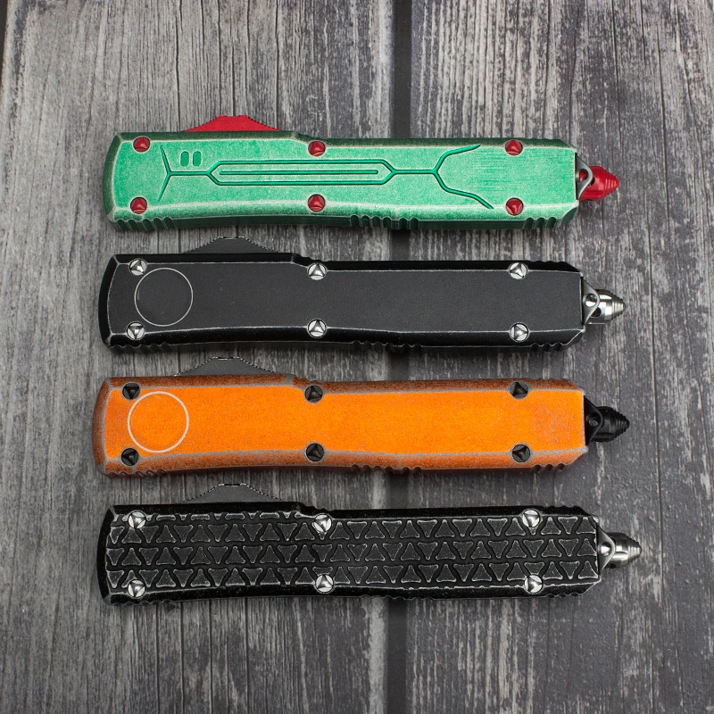 UT Tactical Beard Comb Custom OTF Excellently Designed Stone Washed Aviation Aluminum Handle Pocket Cool EDC Tools