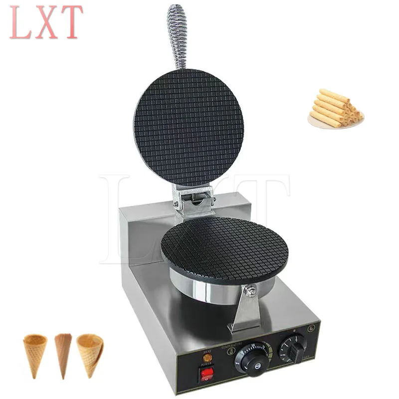

Commercial Electric Ice Cream Waffle Cone Maker Nonstick Egg Roll Waffle Cones Bowls Maker Waffle Iron Cone Machine
