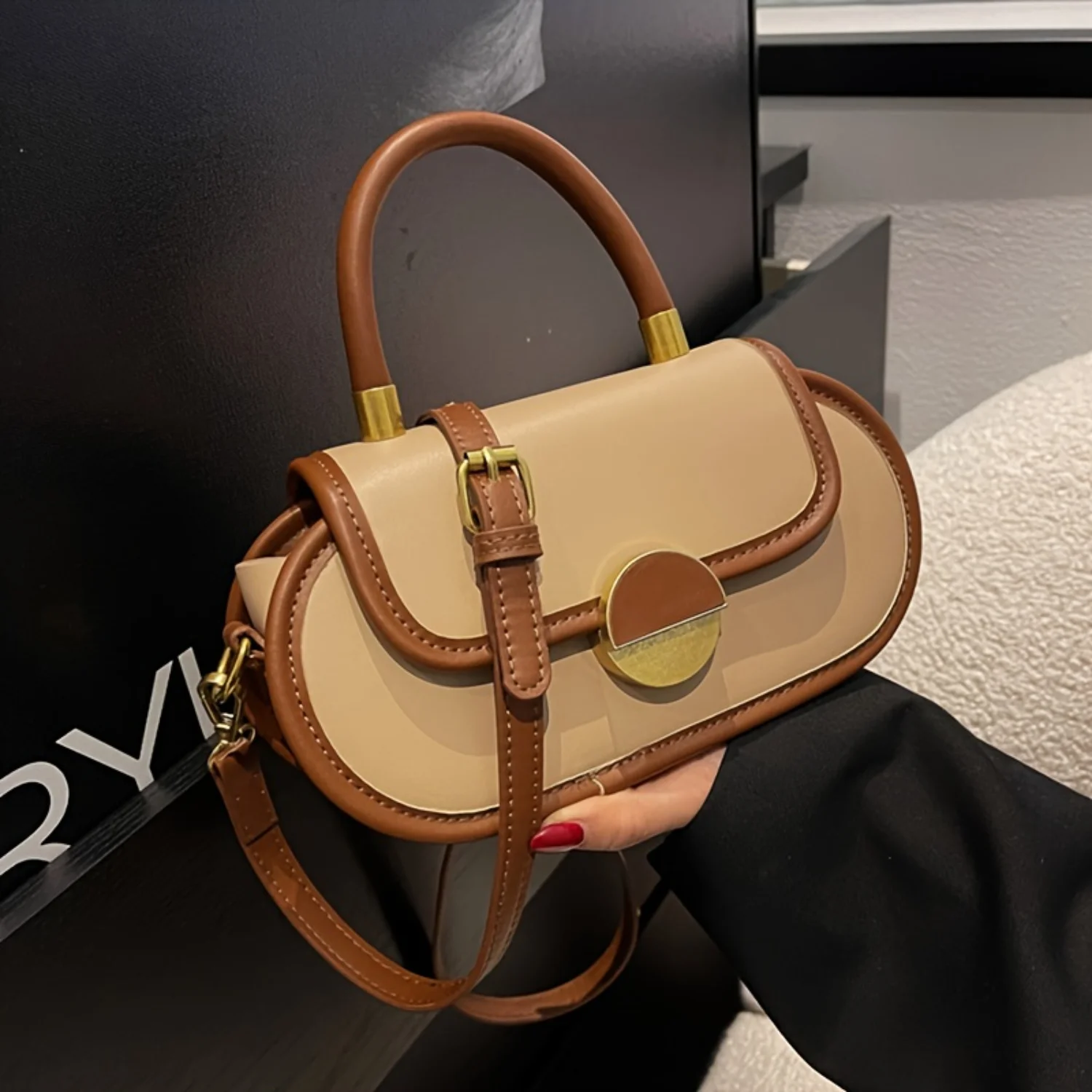 Vintage Y2K Flap Handbag Women's Small Crossbody Purse