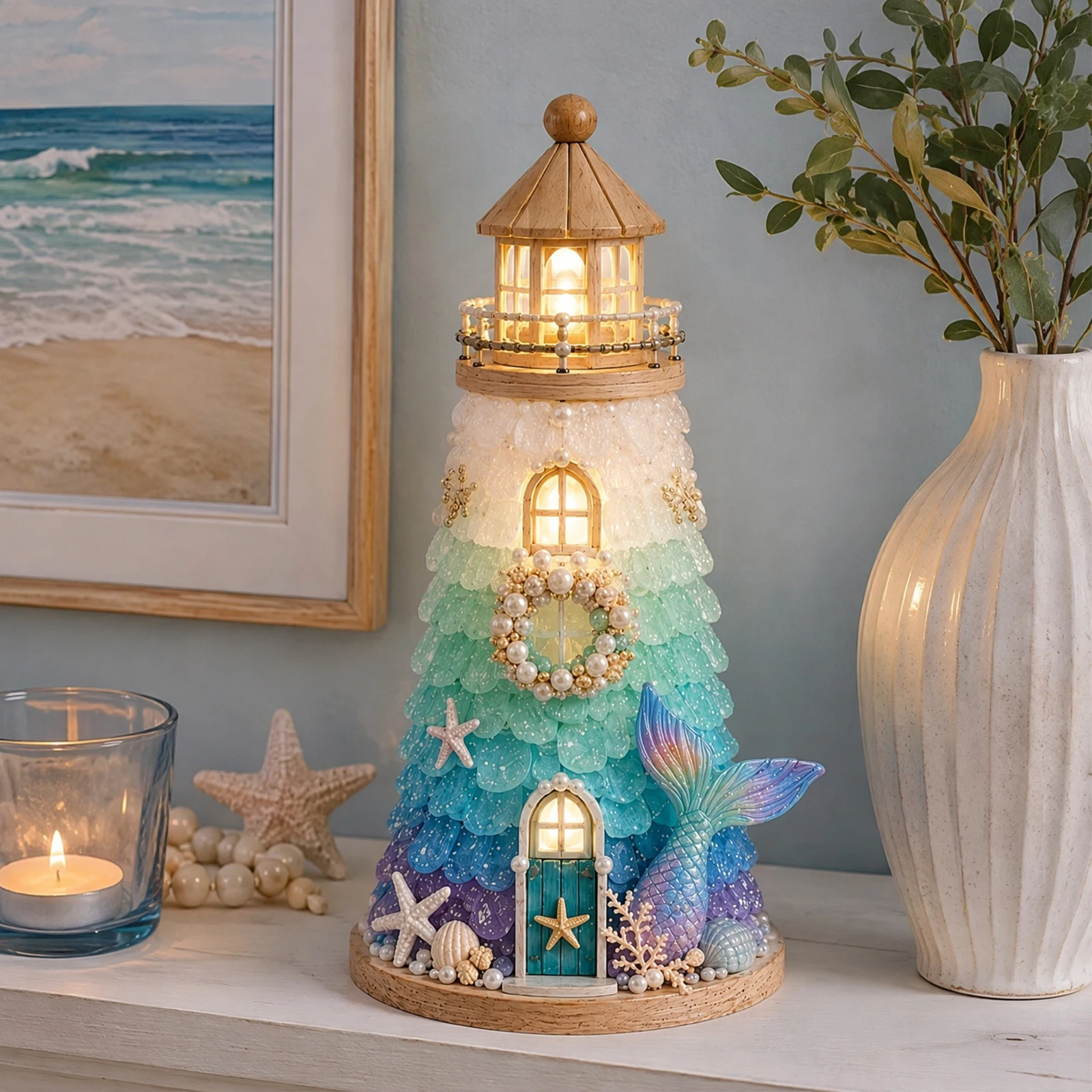 Crafting Resin - Sea Glass Style DIY Lighthouse Building