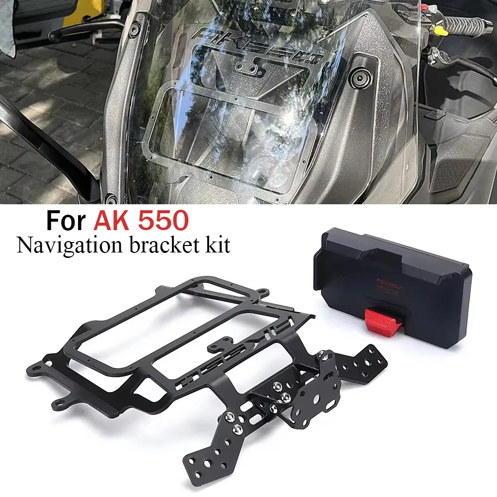 

For Kymco AK 550 AK550 ak550 2021 2022 New Motorcycle Accessories GPS Navigation Bracket mobile phone holder kit Wind deflector