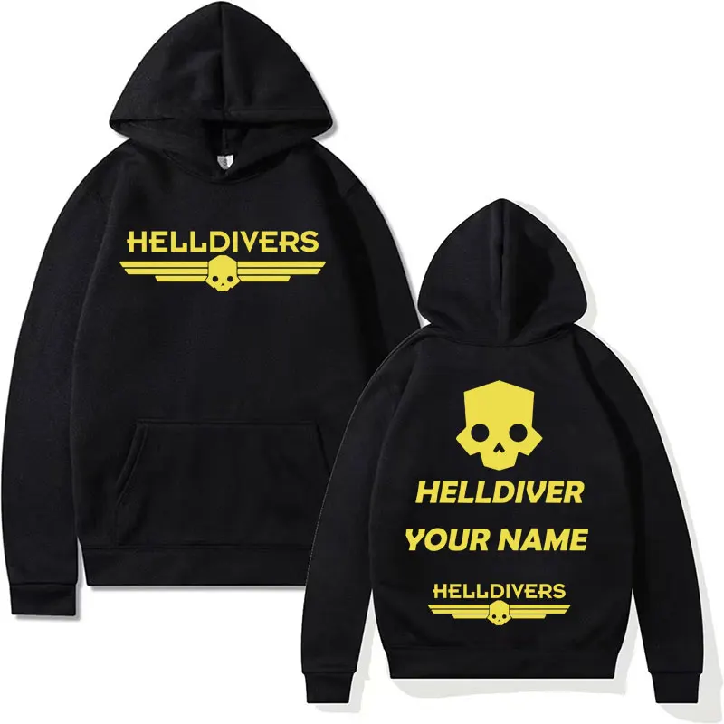 Shooter Game Apparel Helldivers Logo Graphic Hoodies Men's Harajuku Vintage Style Hoodie Male Fashion Cool Oversized Sweatshirts