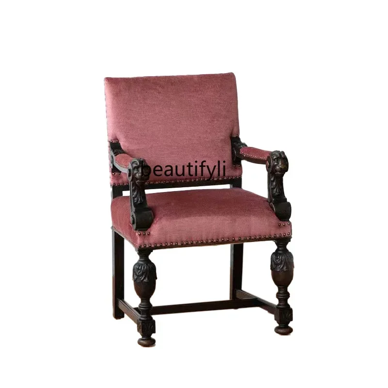 

Диван-кресло в стиле ретро, средний антикварный стиль, гостиная, балкон, кресло для отдыха, антикварное кресло, мягкая сумка, одиночный диван H