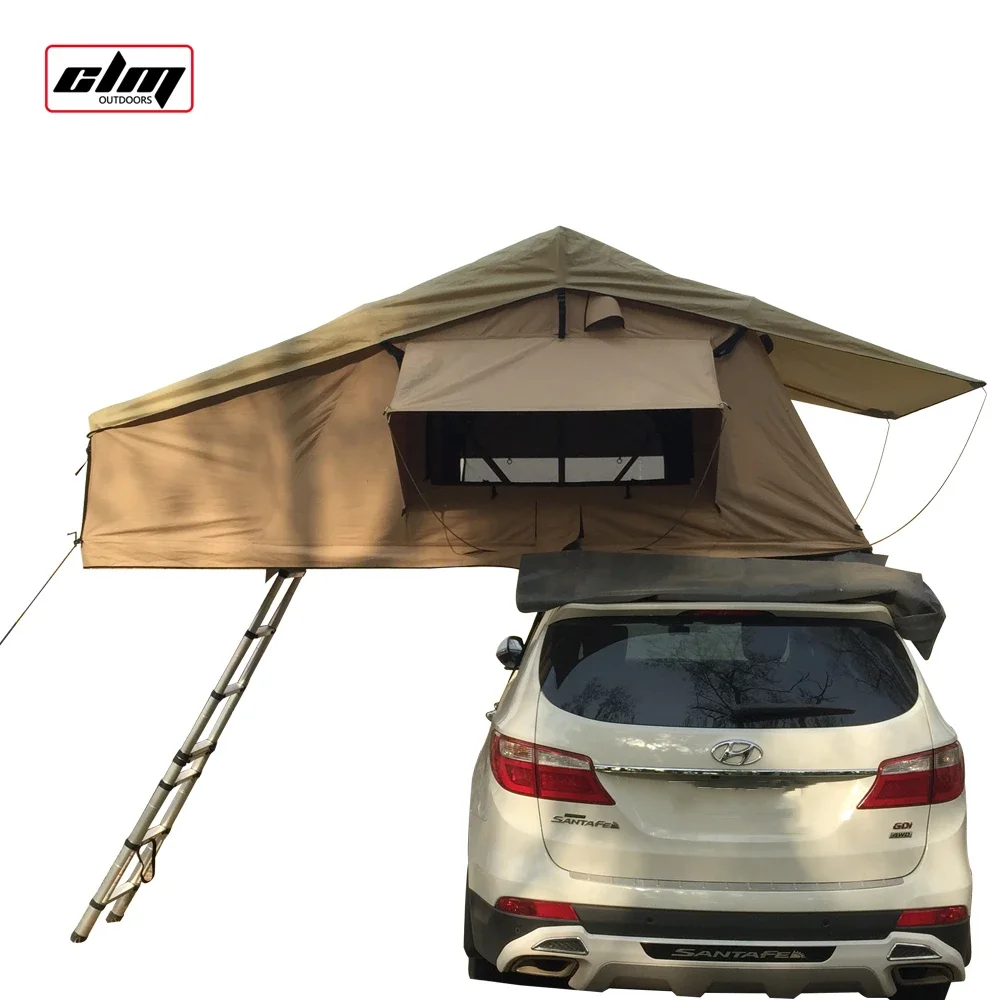 CLM Camping Car Roof Top Tent tente de toit Soft Shell 4 Person Aluminum Pole     For SUV