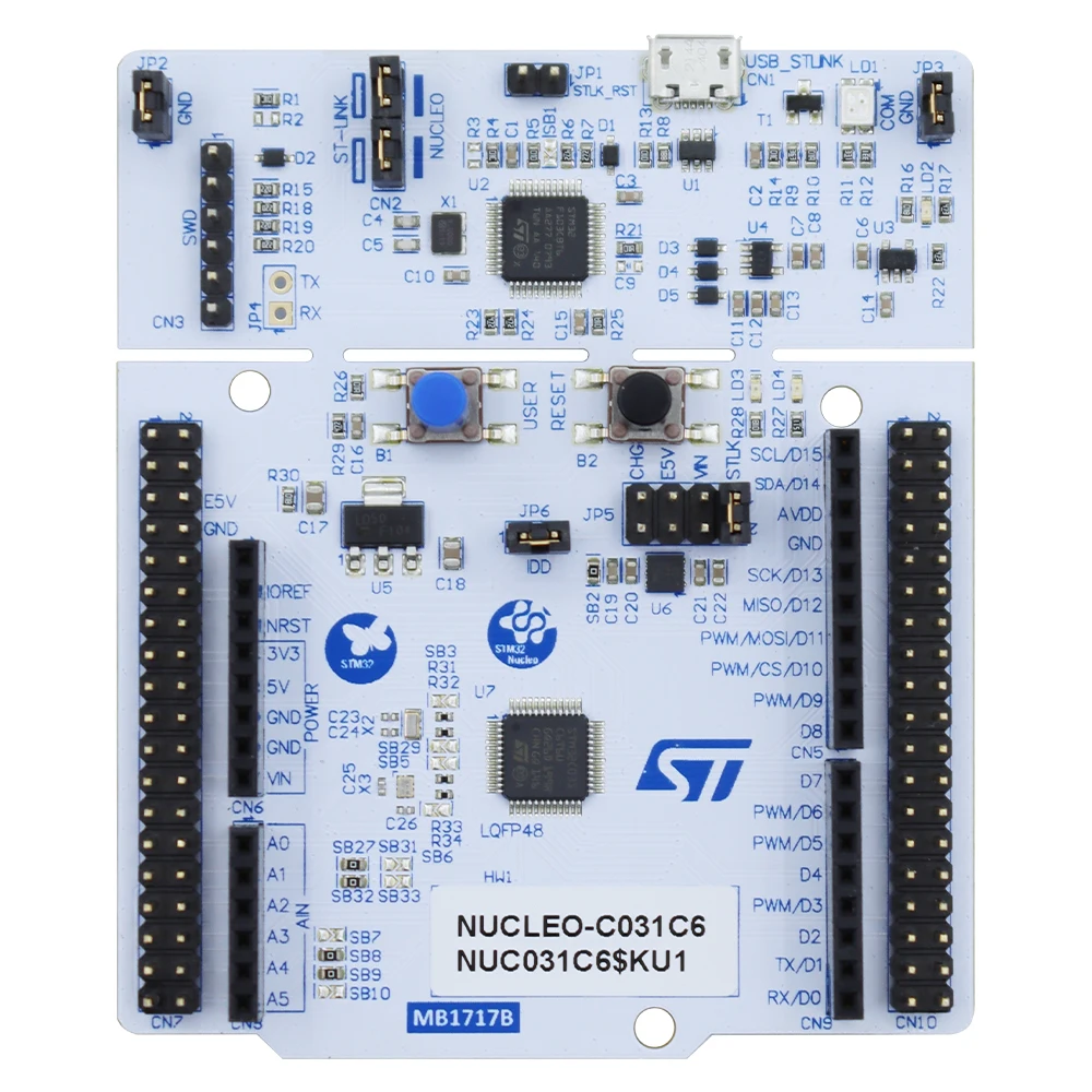 NUCLEO-C031C6 Development Board For STM32C031C6 Microcontroller