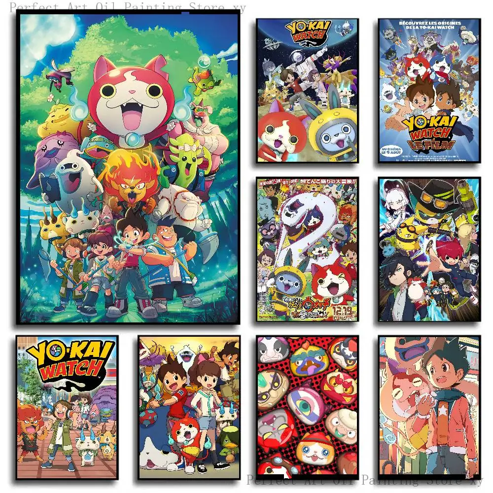 Game Yo-kai Watch Poster Self-adhesive Art Room Entrance Restaurant Wall Decor Art Painting