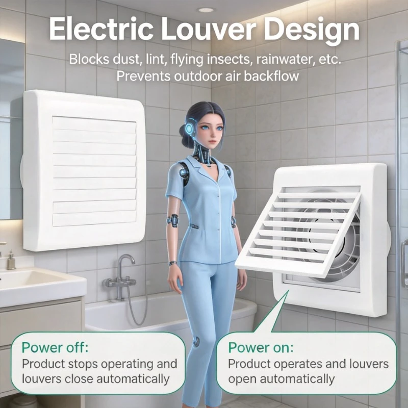 Powerful Silent Window Exhaust Fan 4/5/6 Inch Household Bathroom Toilet Kitchen Ventilator Easy Installation