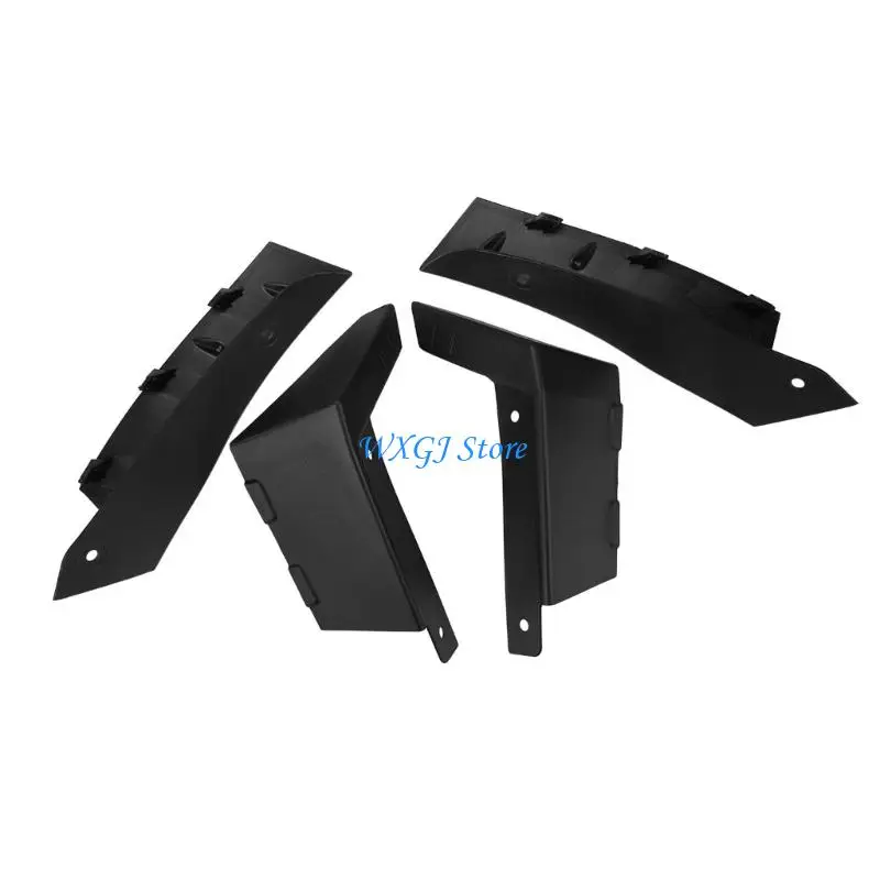 37JE Door Lower Corner Mud Flaps for 2024 Pickup, 4 Piece ABS Guard Set with Black Finish for Lower Panel Dirt Control and