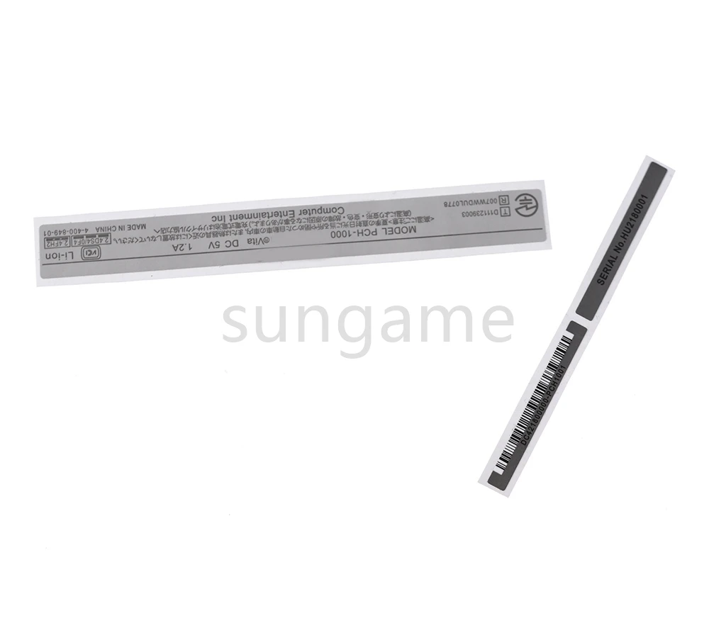 50 Sets Host Shell Etiketten Ersatz für PS Vita PSV 1000 PSV1000 Abdeckung Silber Rand Streifen Rückseite 3-in-1 Aufkleber