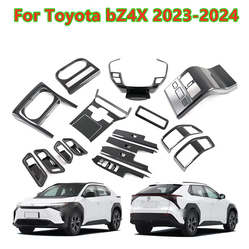 

22X Carbon Fiber Full Interior Panel Trim Cover Decor for Toyota bZ4X 2023-2024