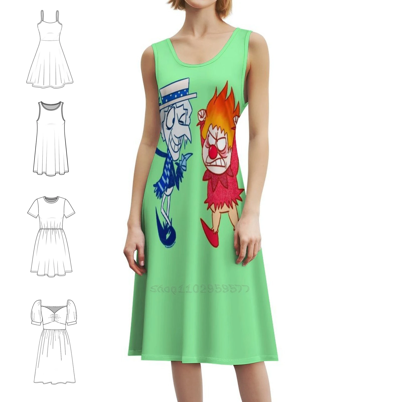 فستان كاجوال على الطراز الكوري من Heat Miser فستان كاجوال بسيط للاستخدام اليومي للمكتب للسيدات فساتين Heat Miser Heat Snow Miser #1