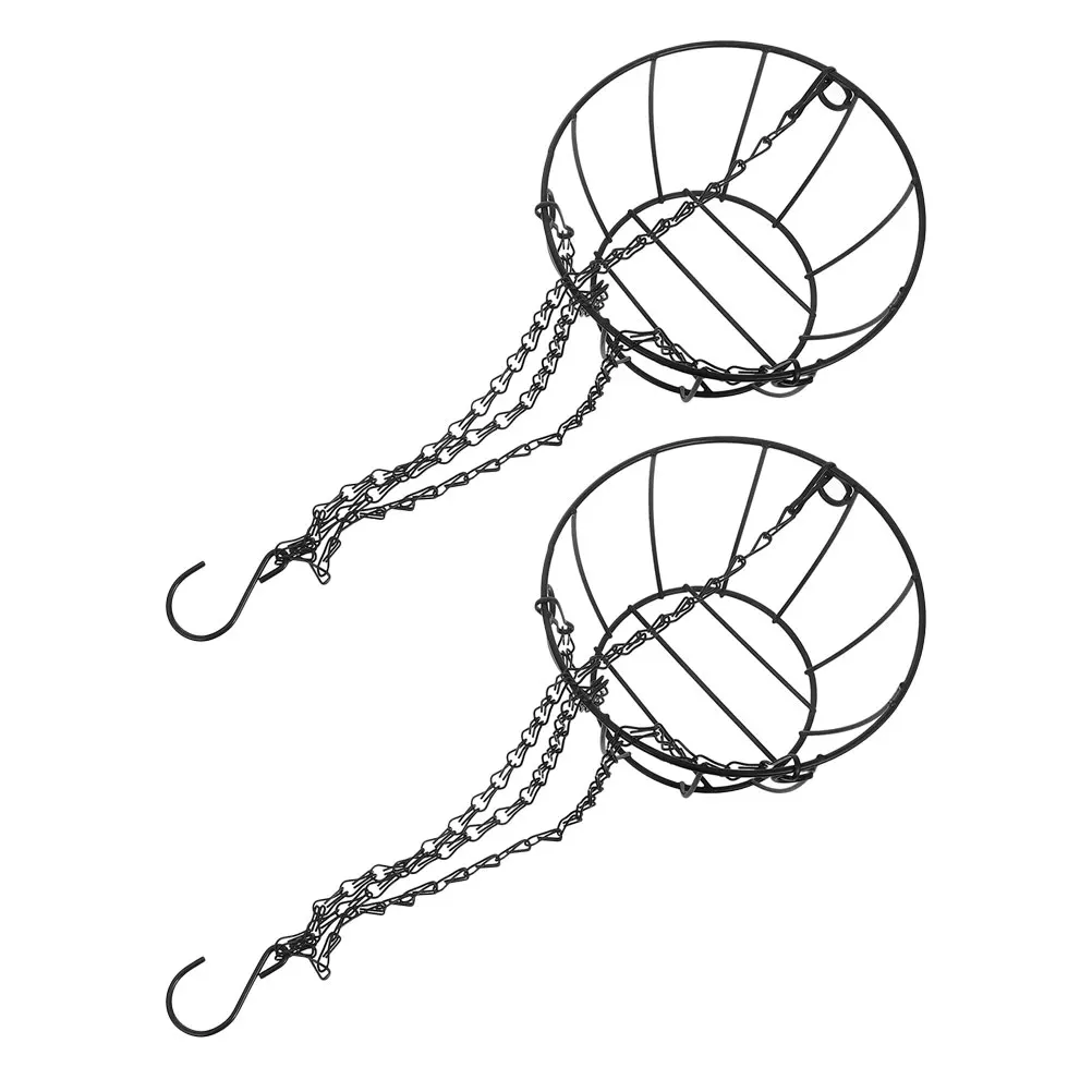 

2pcs Hanging Planter Basket Metal Wire Plant Holder For Indoor Outdoor Garden Balcony Porch Modern Flower Pot For Succulents