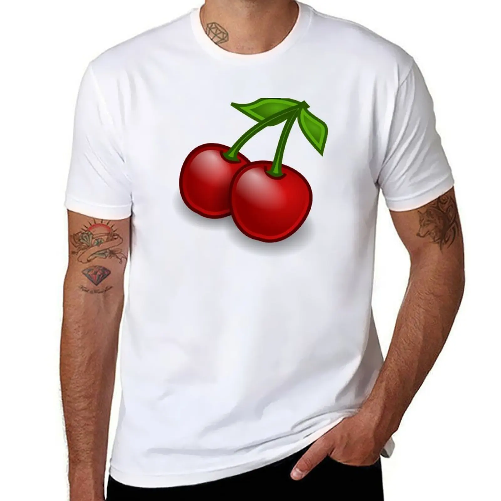 

Cherry T-Shirt funny t shirts cotton black cotton t-shirt plain for man package T-Shirt