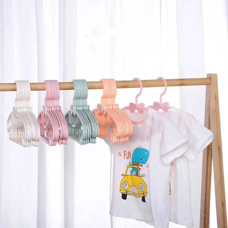 Portable Plastic Hanger Racks for Kids Clothes, Display Hangers, Coats Hanger, Baby Clothing Organizer, 5Pcs