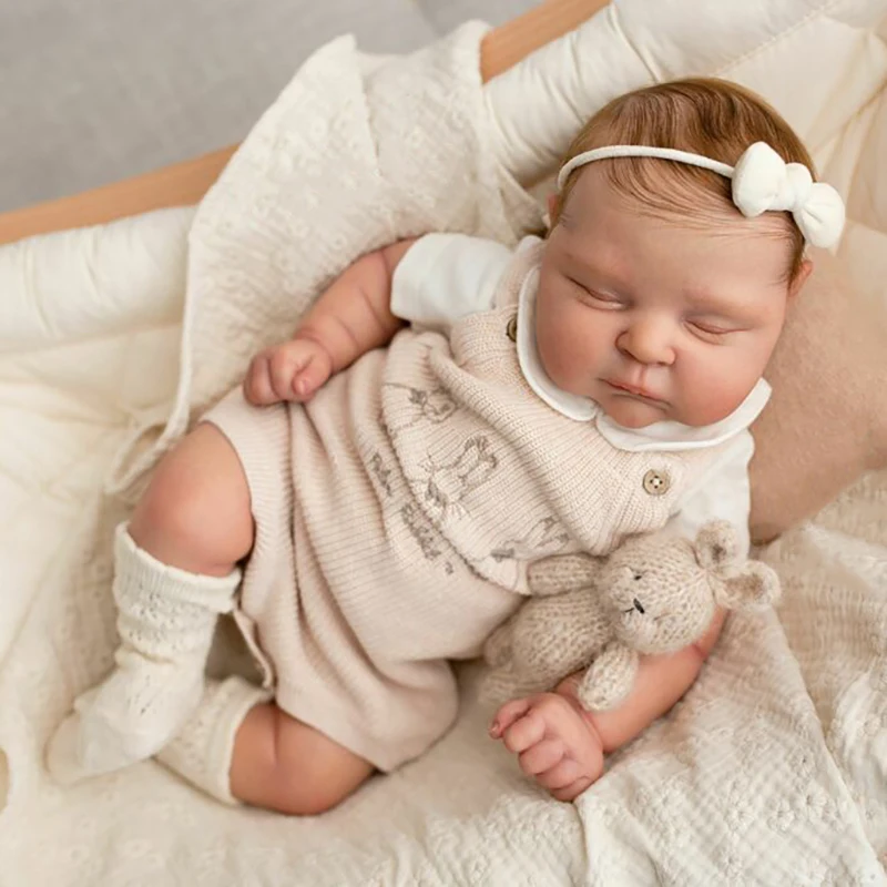 21inch Reborn Doll Kit Peaches Soft Touch Fresh Color Unfinished Unpainted DIY Reborn Doll Parts Muñeca Kit Bebe Reborn