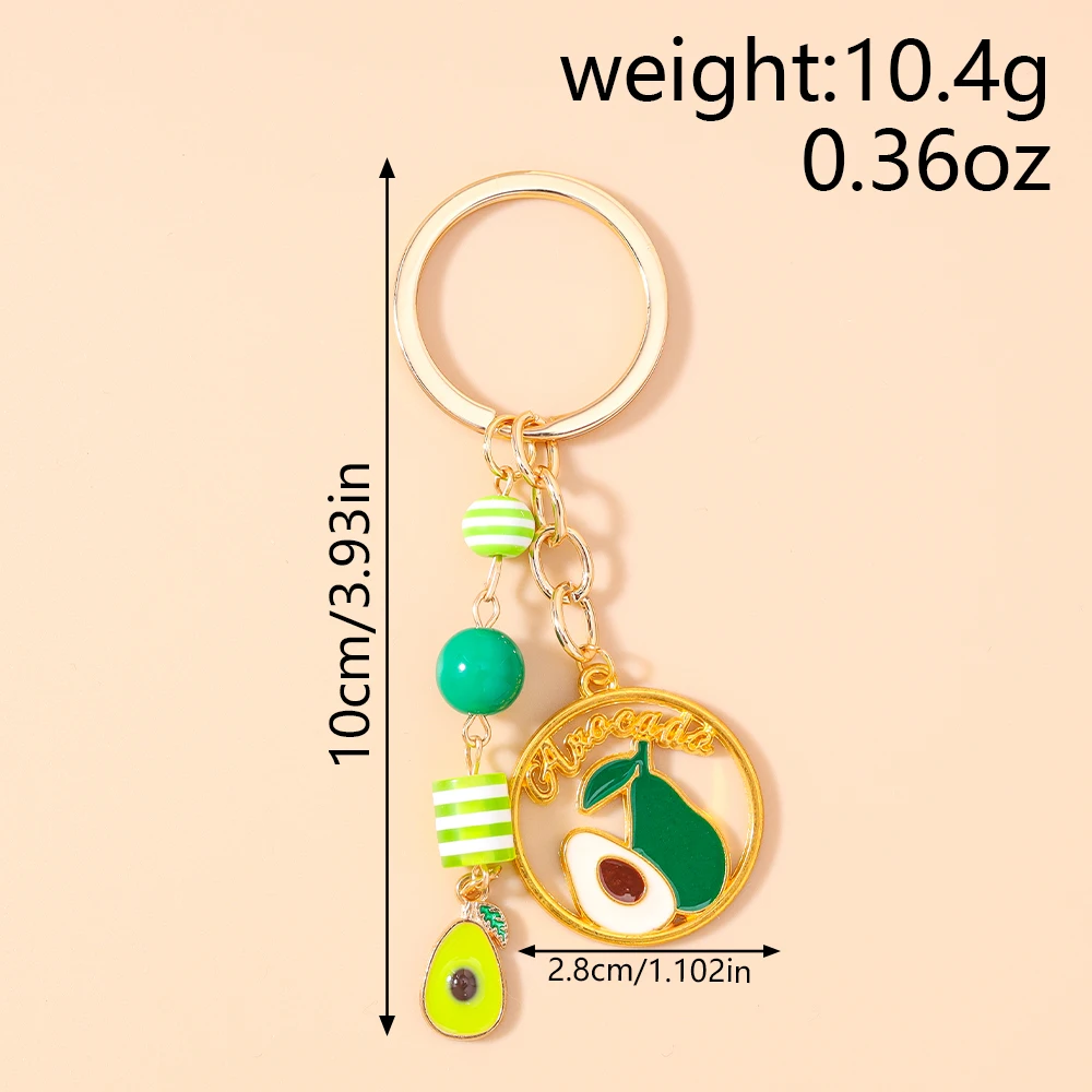 Aihua Schöne Emaille Rote Kirsche Apfel Traube Ananas Schlüsselanhänger Früchte Orange Avocado Schlüsselanhänger Handtasche Anhänger DIY Schmuckstücke – Detail 11