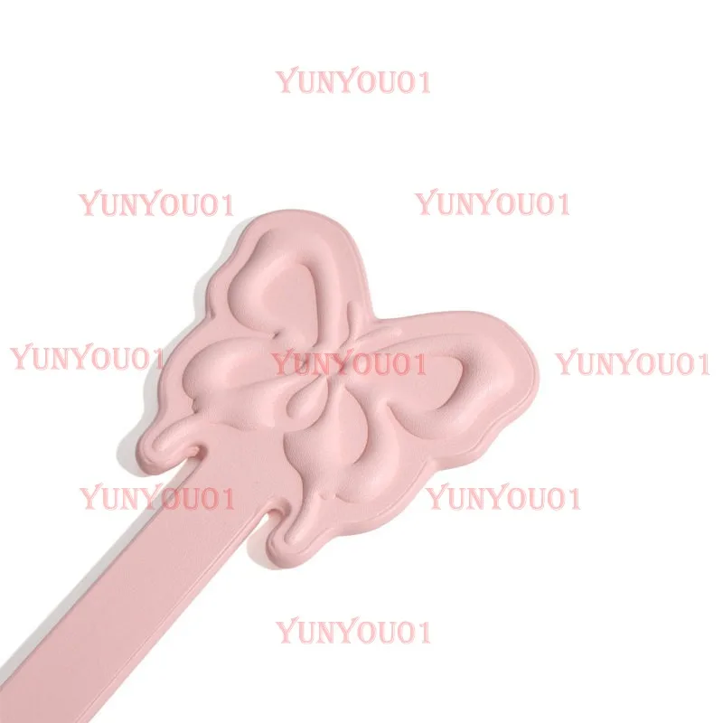 Pink Three-dimensional Print Butterfly Short Pat Leather Whip Couple Handheld Prop Pat