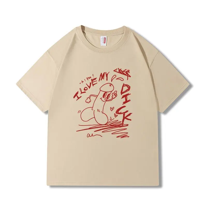 ILOVEMY-T-Shirt Décontracté à Motif Amusant pour Femme Vêtement de Style Hip Hop, Streetwear, Gothique, pour Couple, 2023, Y2K