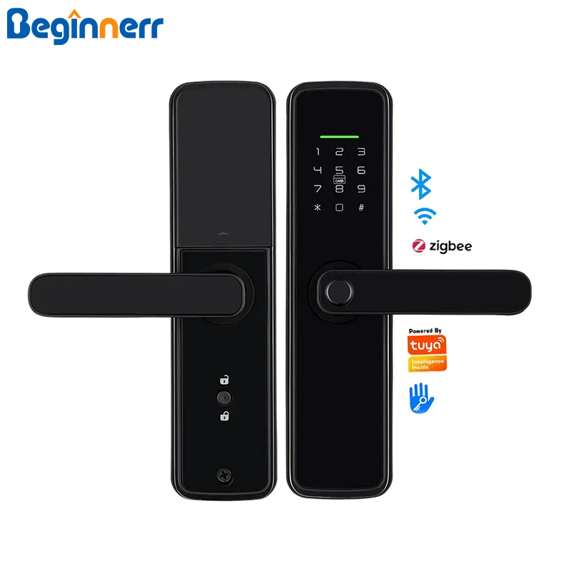 Euro mortise 4585 6072 Smart door lock Fingerprint Tuya Wifi Zigbee Ttlock wifi BLE No need gateway Card Code digital door lock