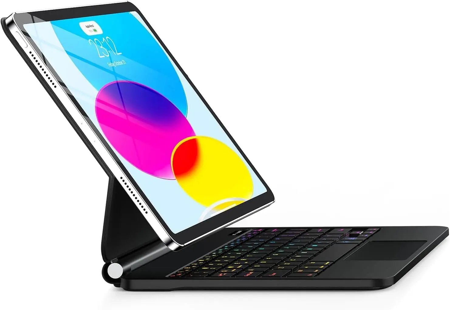 

Чехол-клавиатура для iPad 11-го и 10-го поколений с подсветкой клавиш, мультитач-трекпадом и плавающей подставкой — Cool Black
